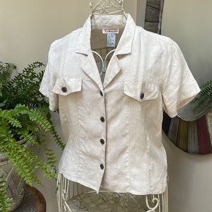 Vintage 💯 Linen Shirt by Talbots, Women’s Size 8